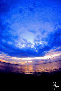 Sunset on the bay off Key Largo Florida, it doesnt get mu... by Steven Anderson 